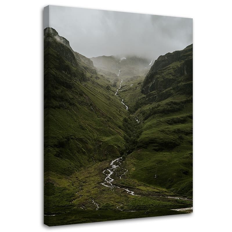 Canvas print - Mountain river in the mist | FEEBY