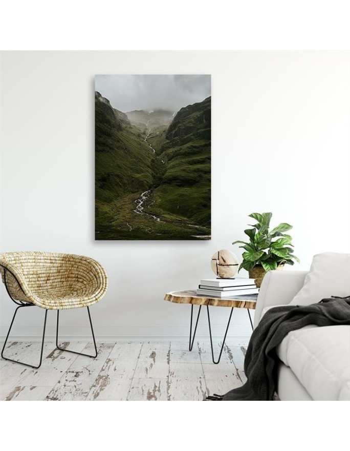 Canvas print - Mountain river in the mist | FEEBY