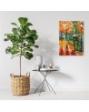 Canvas prints for living room - Rainy autumn on a road with lanterns | FEEBY