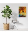 Canvas prints for living room - Painted autumn on a lake | FEEBY