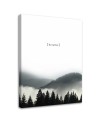 Breathe Mountains quotes - Canvas painting for living room | FEEBY