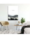 Breathe Mountains quotes - Canvas painting for living room | FEEBY
