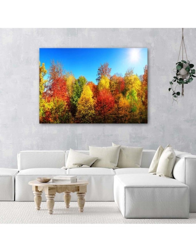 Autumn trees - Modern Canvas painting for living room | FEEBY