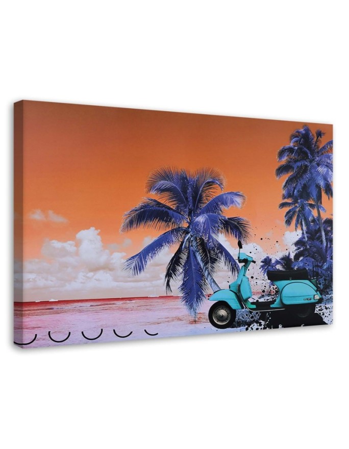 Canvas print Palm trees and...