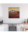 Canvas painting for living room - Tuscany painted landscape | FEEBY