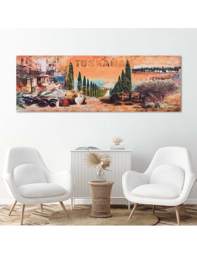 Modern Canvas painting for living room - Tuscany postcard | FEEBY