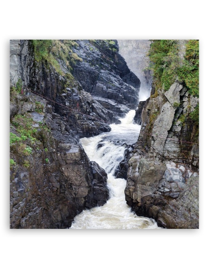 Modern Canvas painting for bedroom - Mountain stream landscape | FEEBY