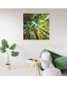 Canvas painting for living room - Green forest landscape | FEEBY