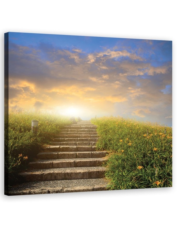 Modern Canvas painting for living room - Landscape nature meadow | FEEBY