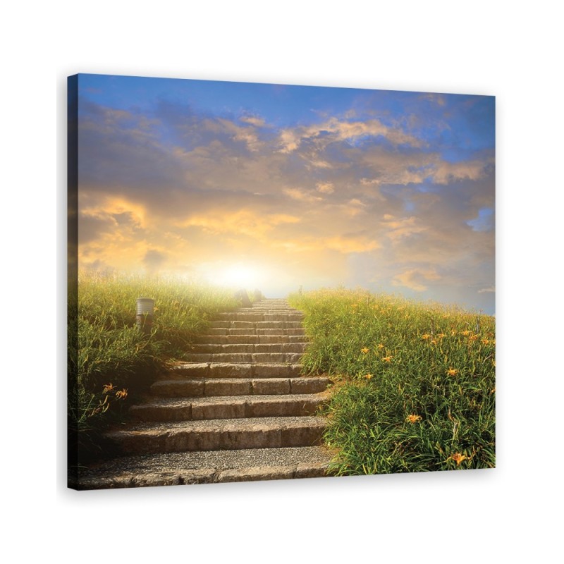 Modern Canvas painting for living room - Landscape nature meadow | FEEBY