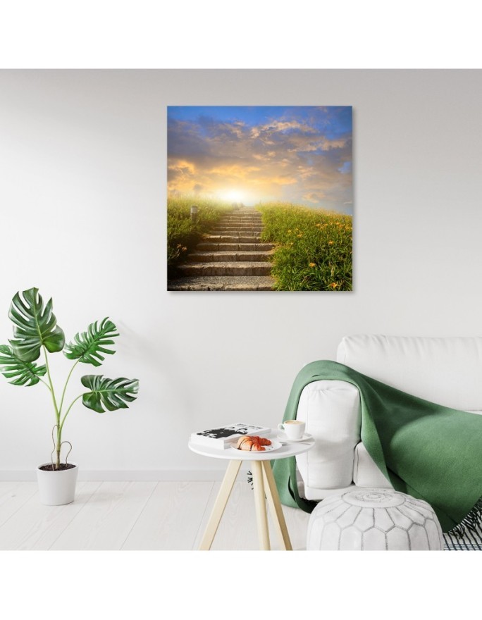 Modern Canvas painting for living room - Landscape nature meadow | FEEBY