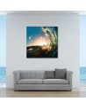 Sea waves sunrise - Pictures on Canvas for the living room | FEEBY