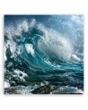 Ocean waves blue - Modern Canvas painting for bedroom | FEEBY
