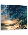 Sea waves sunset - Canvas prints for bedroom modern | FEEBY