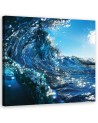 Ocean waves blue - Canvas painting for living room | FEEBY