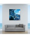 Ocean waves blue - Canvas painting for living room | FEEBY