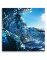 Ocean waves blue - Canvas painting for living room | FEEBY