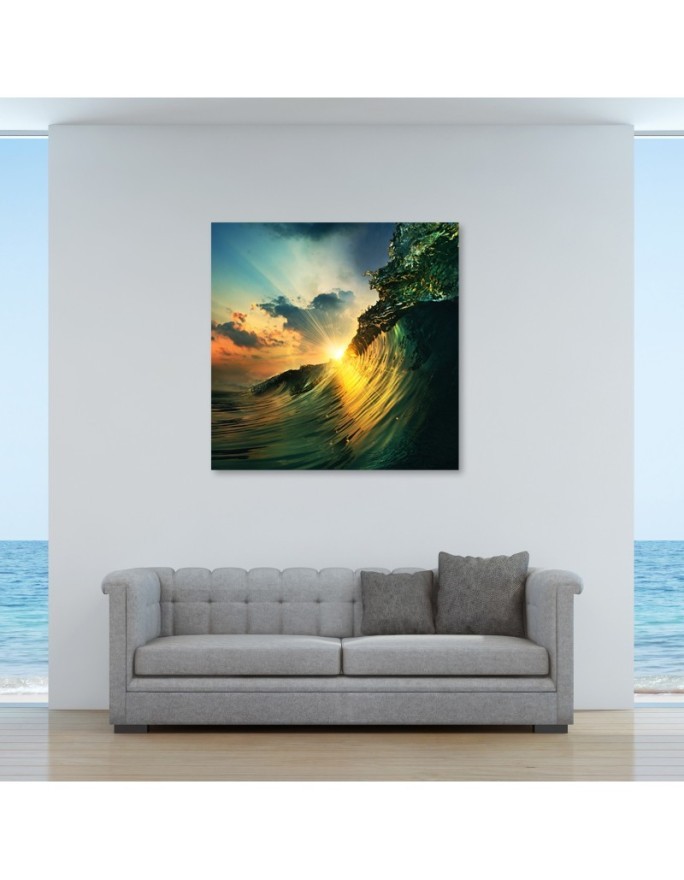 Ocean waves sunset - Canvas print modern | FEEBY