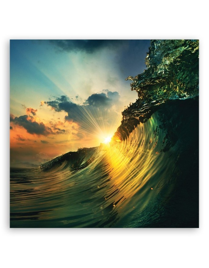 Ocean waves sunset - Canvas print modern | FEEBY