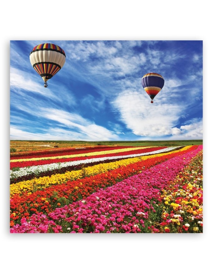 Canvas prints for living room - Landscape of a colourful meadow of flowers | FEEBY