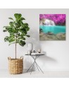 Modern Canvas painting for bedroom - Landscape waterfall purple | FEEBY