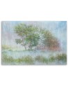 Canvas painting for living room - Trees on a misty meadow | FEEBY