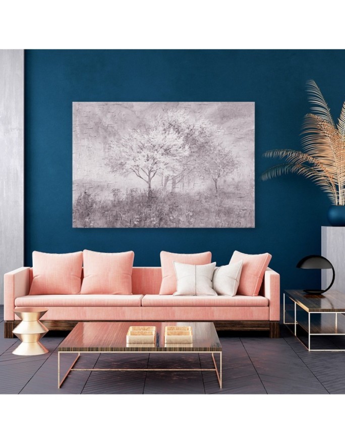 Modern Canvas painting for living room - Tree in a meadow landscape | FEEBY