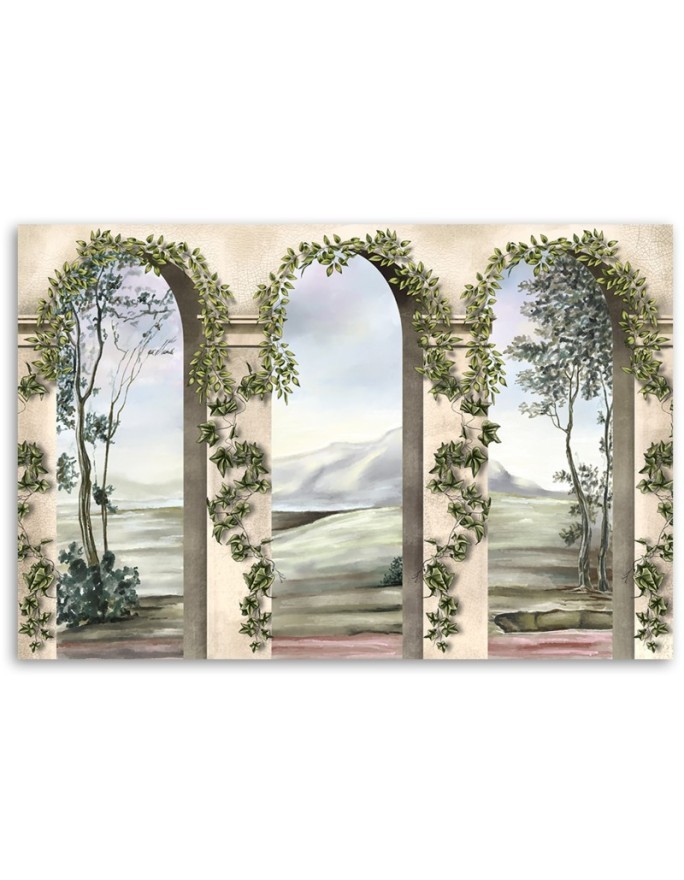 Canvas painting - Columns and arches with ivy | FEEBY