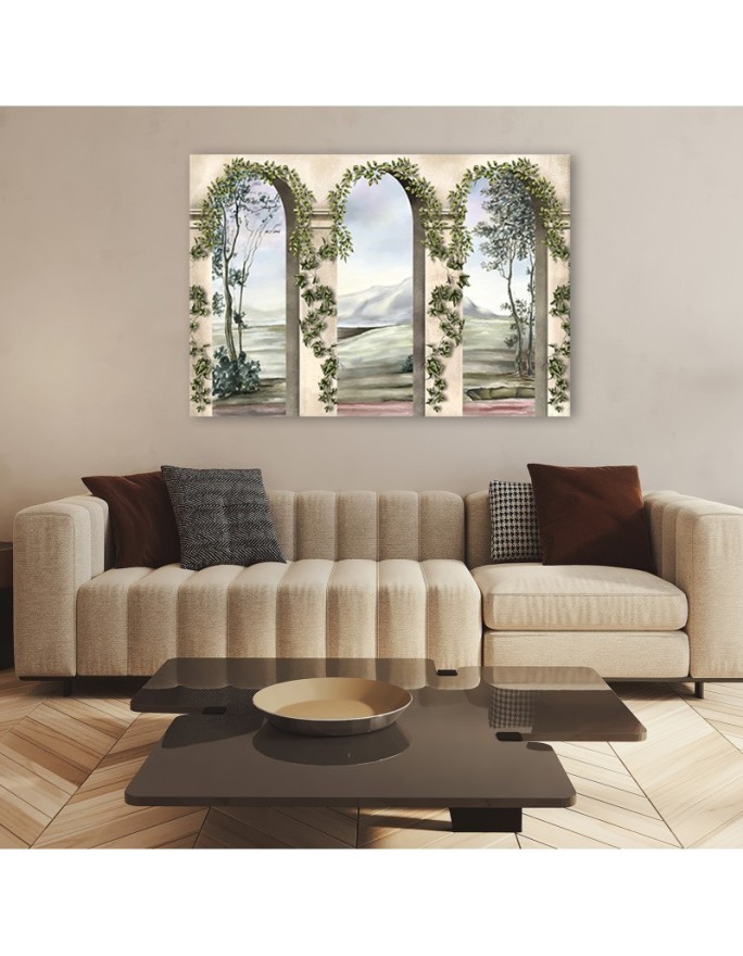 Canvas painting - Columns and arches with ivy | FEEBY
