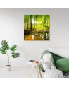 Modern Canvas prints for bedroom - Forest Lake Nature | FEEBY