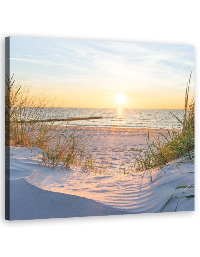 Canvas prints for living room - Sunset on the beach | FEEBY