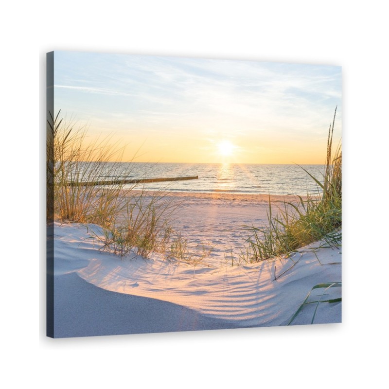 Canvas prints for living room - Sunset on the beach | FEEBY