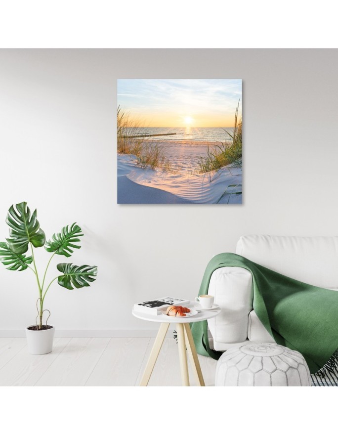 Canvas prints for living room - Sunset on the beach | FEEBY