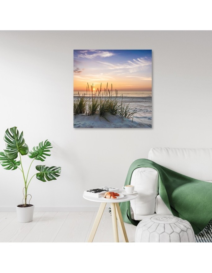 Modern Canvas painting for living room - Sunset on the beach | FEEBY