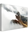 Mountain peak in the clouds - Modern CAnvas painting for bedroom | FEEBY