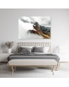 Mountain peak in the clouds - Modern CAnvas painting for bedroom | FEEBY