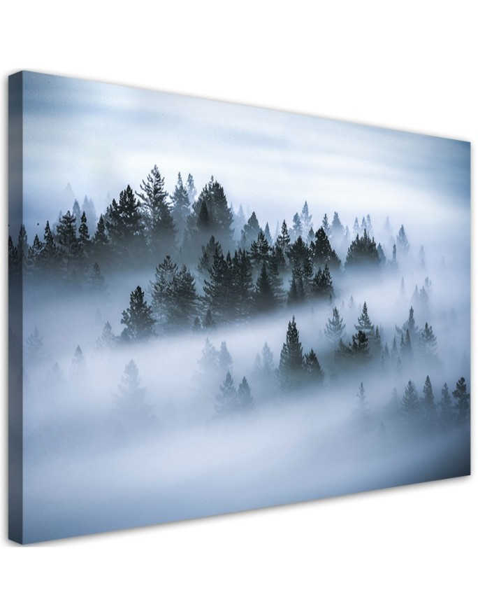 Forest in the fog - Canvas print modern | FEEBY