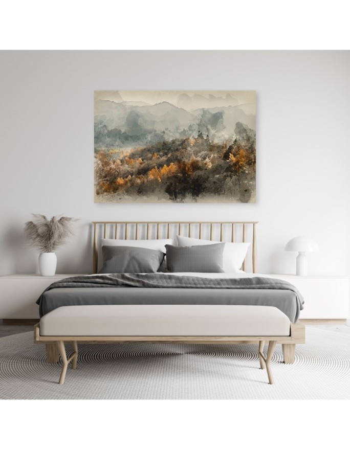 Autumn forest in the mist - Canvas print | FEEBY