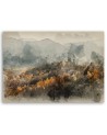Autumn forest in the mist - Canvas print | FEEBY