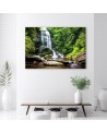 Modern Canvas painting for bedroom - Waterfall in a green forest | FEEBY