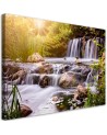 Canvas prints for living room - Waterfall at sunset nature | FEEBY