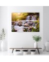Canvas prints for living room - Waterfall at sunset nature | FEEBY