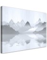 Canvas print - Mountains over the lake abstract | FEEBY
