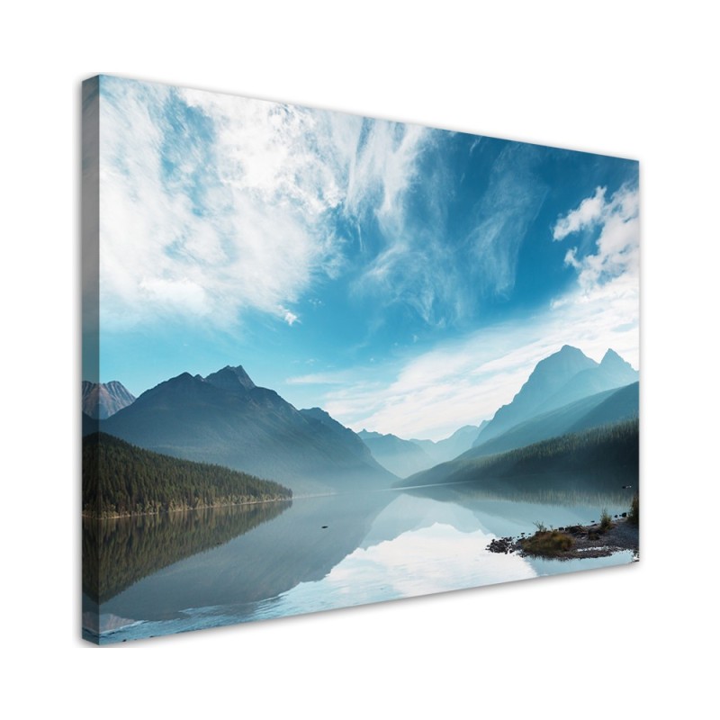 Canvas prints for the living room - Lake on the background of the mountains | FEEBY