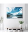 Canvas prints for the living room - Lake on the background of the mountains | FEEBY