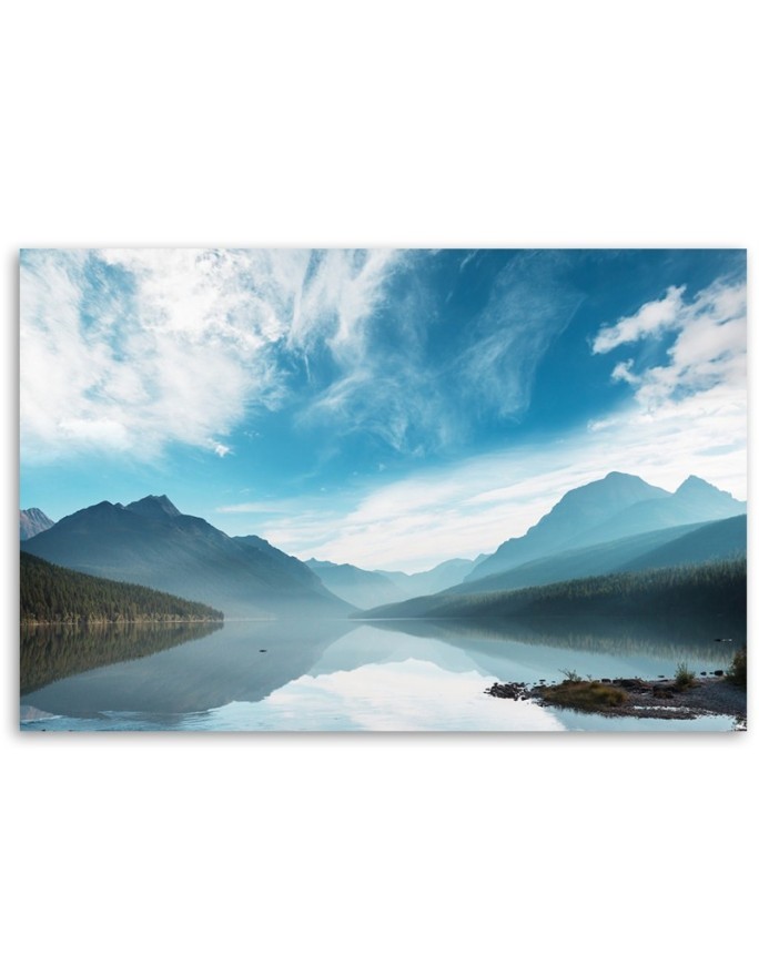 Canvas prints for the living room - Lake on the background of the mountains | FEEBY