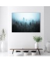 Modern Canvas painting for bedroom - Forest in the fog | FEEBY
