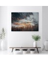 Modern Canvas painting for bedroom - Forest in the fog | FEEBY