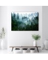 Modern Canvas painting for living room - Forest in the fog | FEEBY