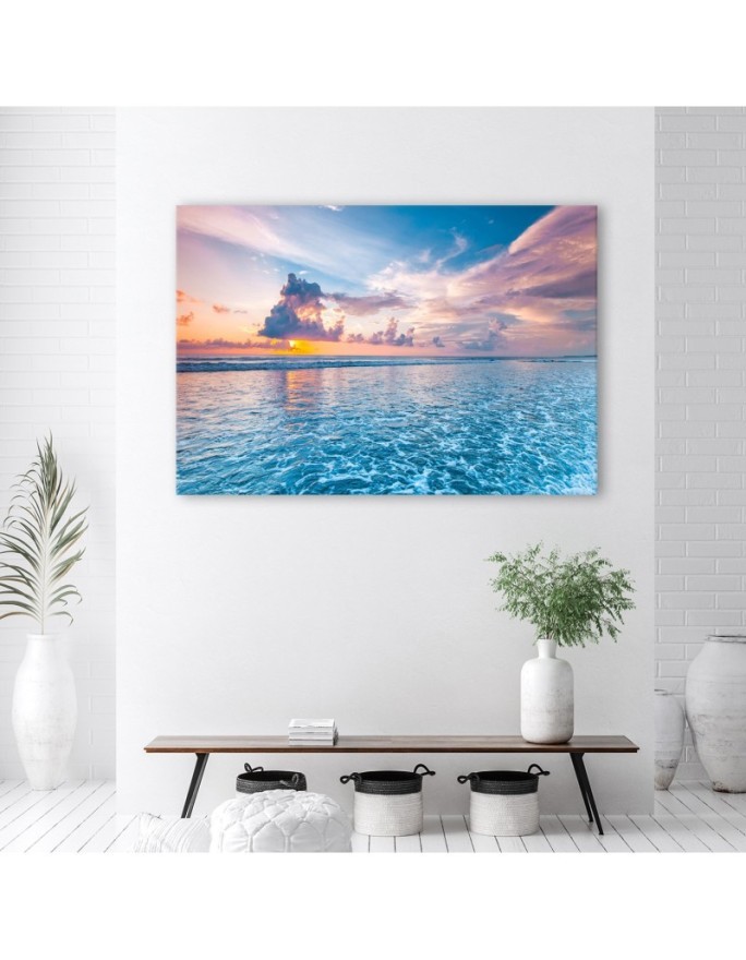 Canvas prints for living room - Sunset at the sea | FEEBY